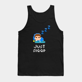 Just Sleep 8-bit Pixel Art tee/T-shirt Tank Top